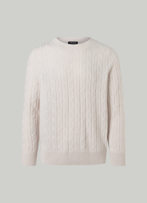 Pullover Rundhals 1/1 Arm, Mascarpone Cream