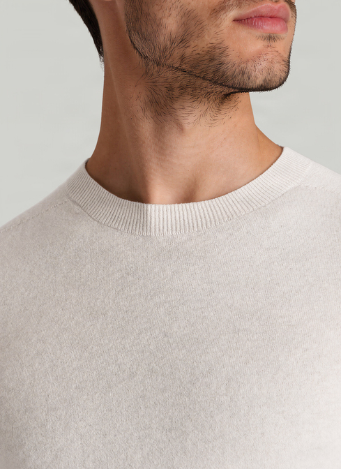 Pullover Rundhals 1/1 Arm, Mascarpone Cream Detailansicht 1