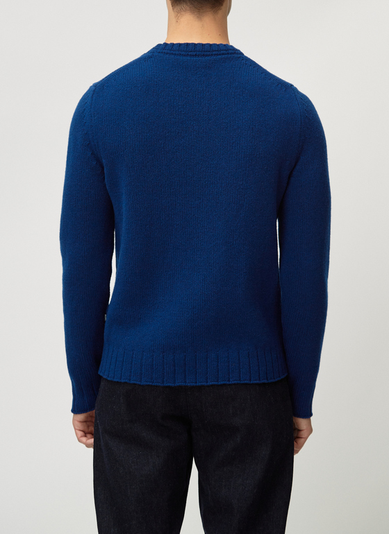 Pullover Rundhals 1/1 Arm Cobalt Blue Frontansicht