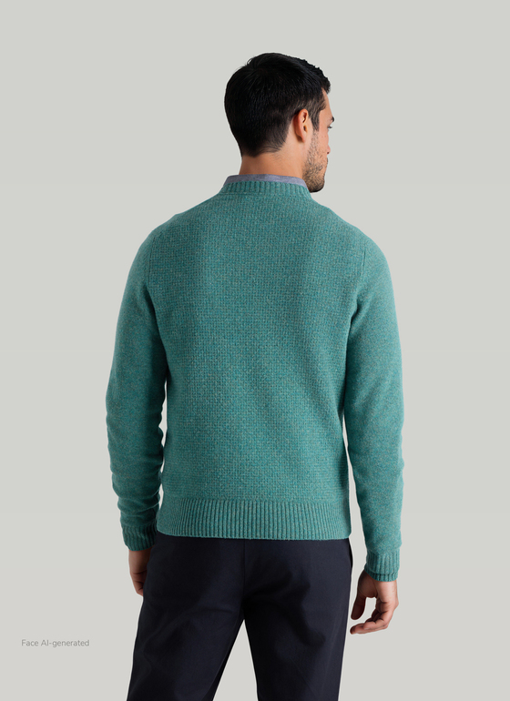 Pullover Rundhals 1/1 Arm Foggy Wood Frontansicht