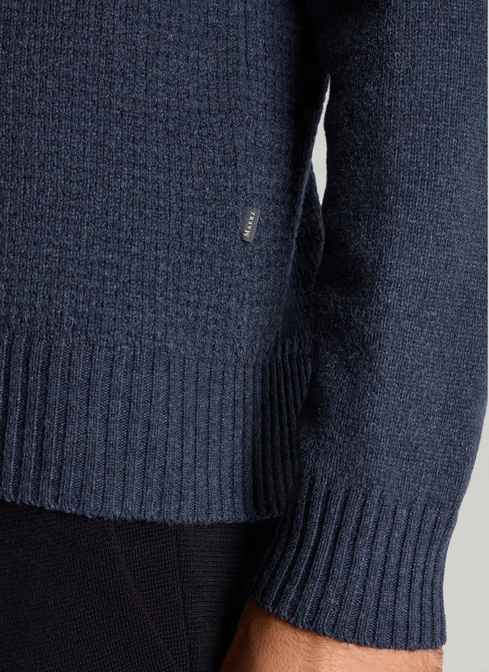 Pullover Rundhals 1/1 Arm, Midnight Blue Detailansicht 1