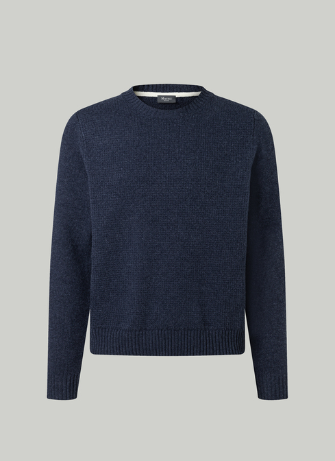 Pullover Rundhals 1/1 Arm, Midnight Blue