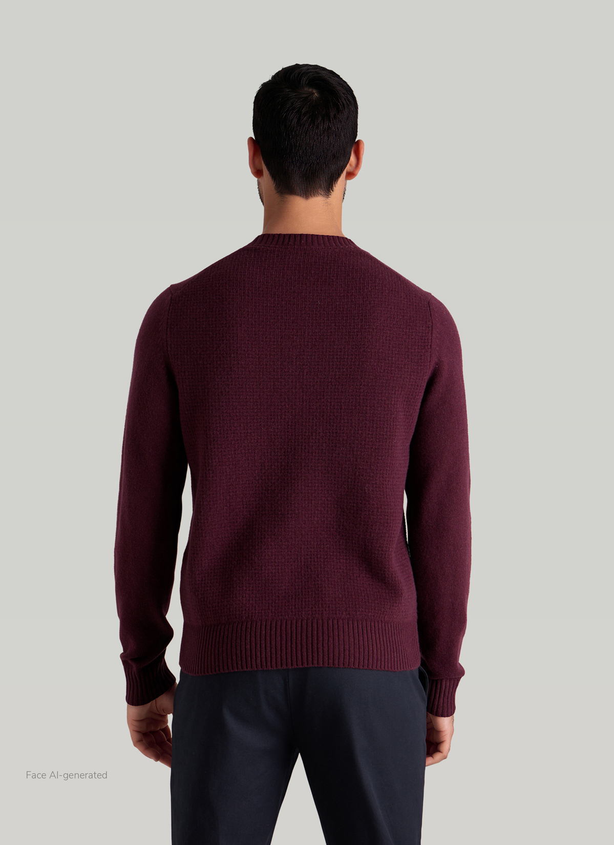 Pullover Rundhals 1/1 Arm, Mellow Cherry Rückansicht