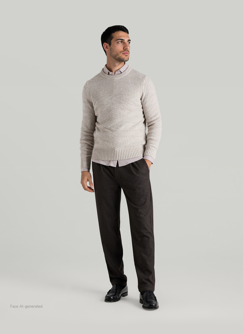 Pullover Rundhals 1/1 Arm width=
