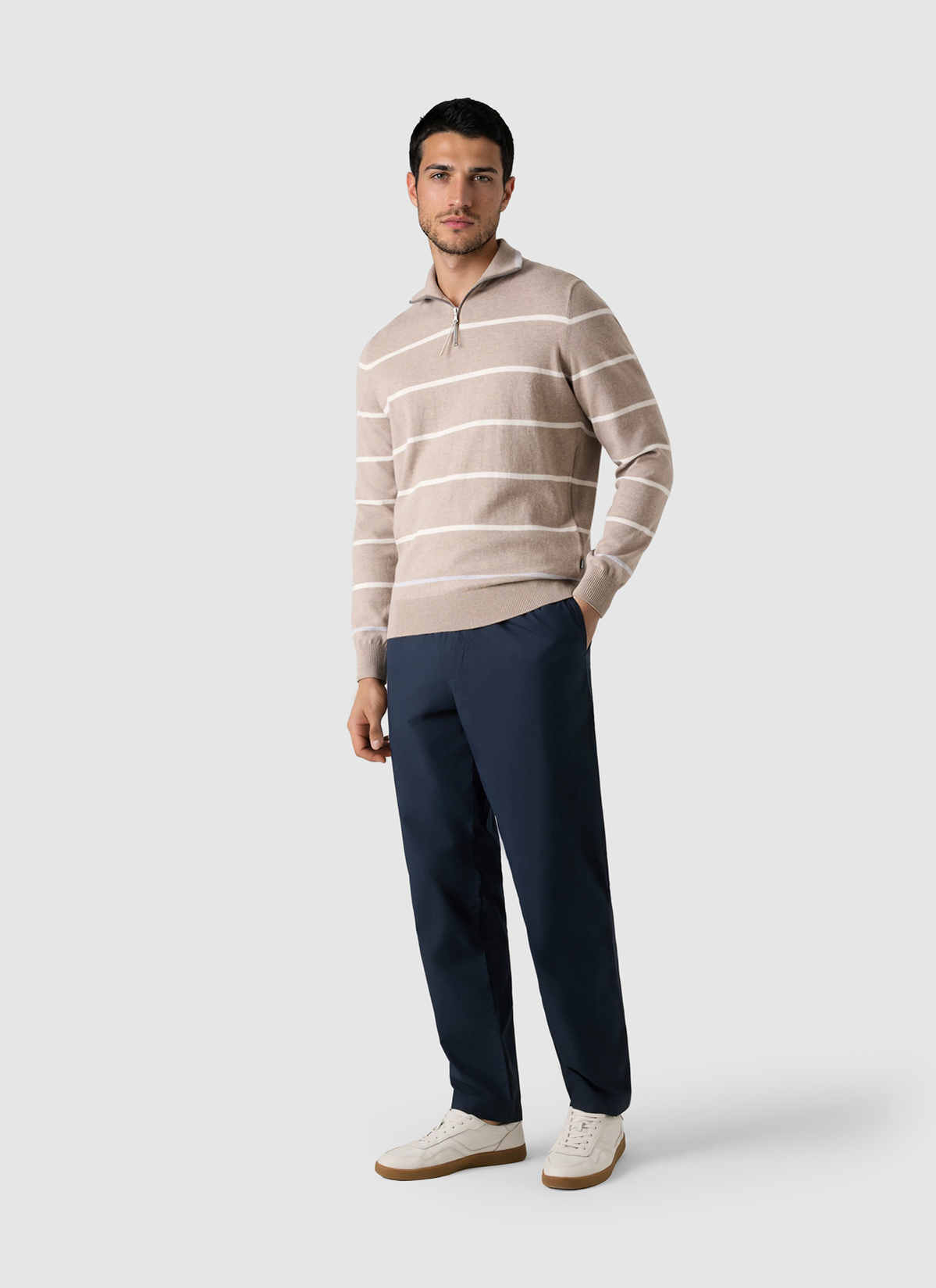 Pullover Troyer 1/1 Arm, Light Almond Detailansicht 2