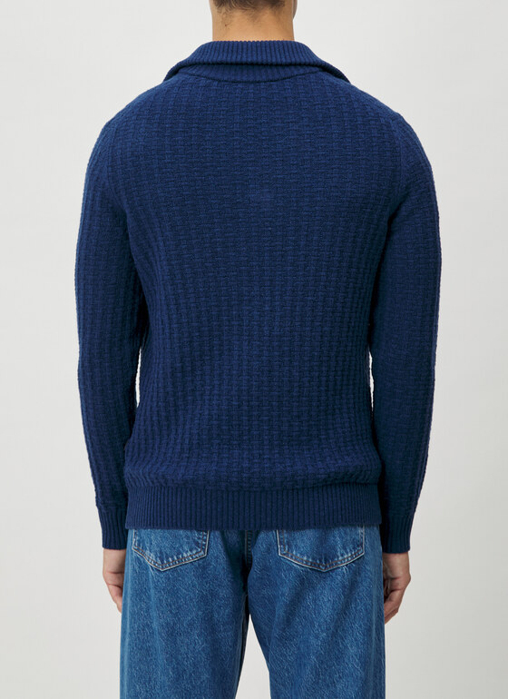 Pullover Troyer 1/1 Arm Dusk Blue Frontansicht