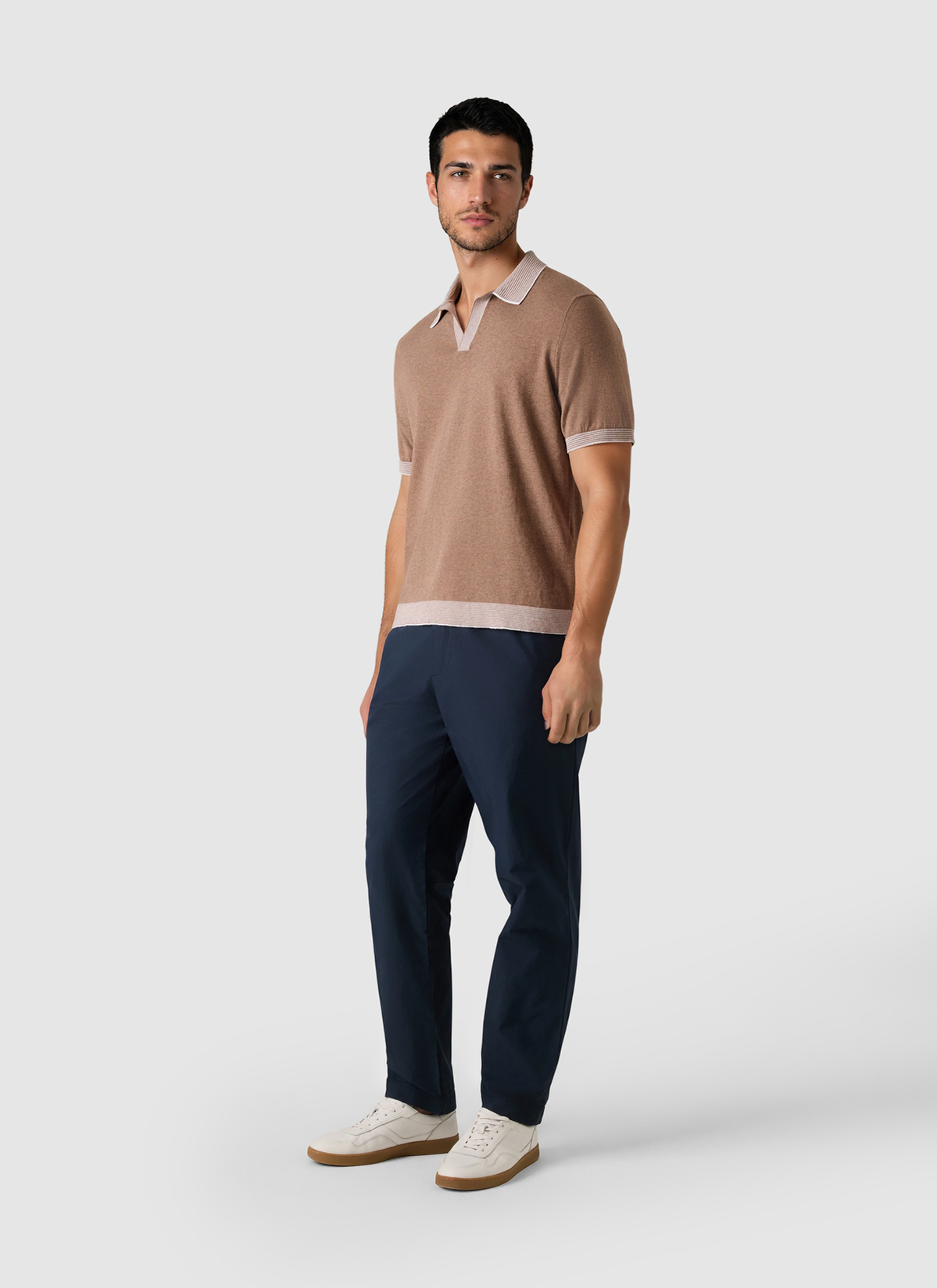 Pullover Polo 1/2 Arm, Frappuccino Detailansicht 2