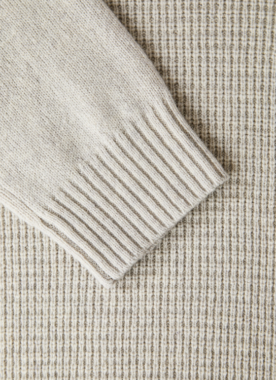 Pullover Rundhals 1/1 Arm Mascarpone Cream Frontansicht