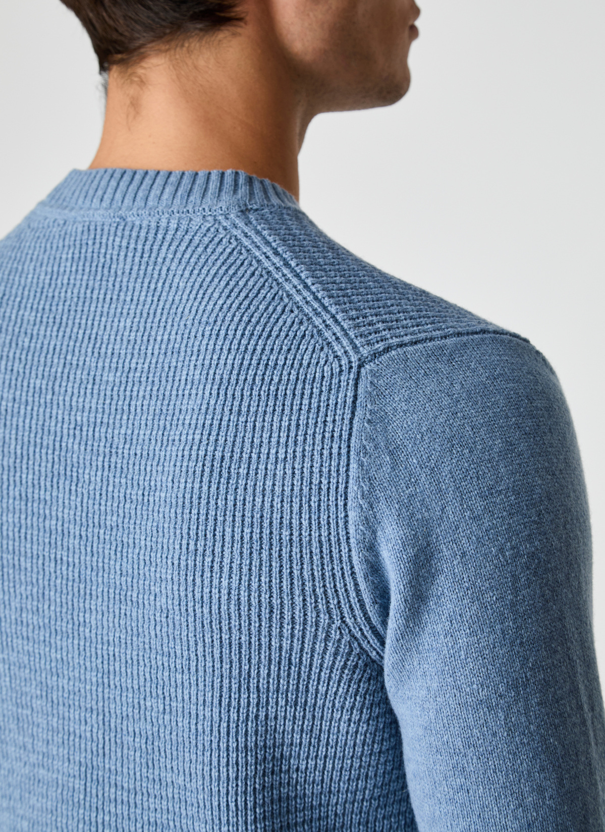 Pullover Rundhals 1/1 Arm, Denim Detailansicht 2