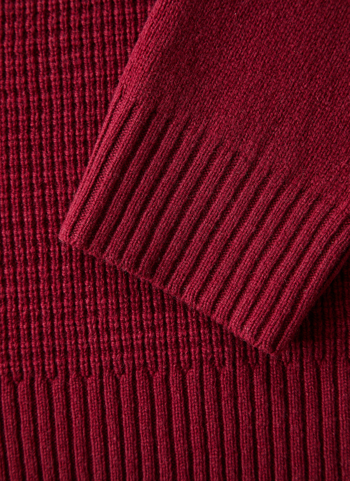 Pullover Rundhals 1/1 Arm, Weinrot 