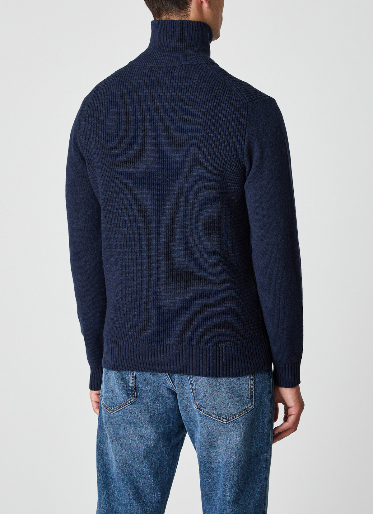Pullover Troyer 1/1 Arm, Deep Sea Rückansicht