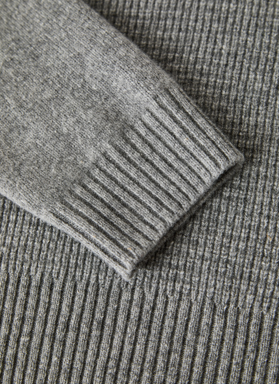 Pullover Troyer 1/1 Arm Mercury Grey Frontansicht