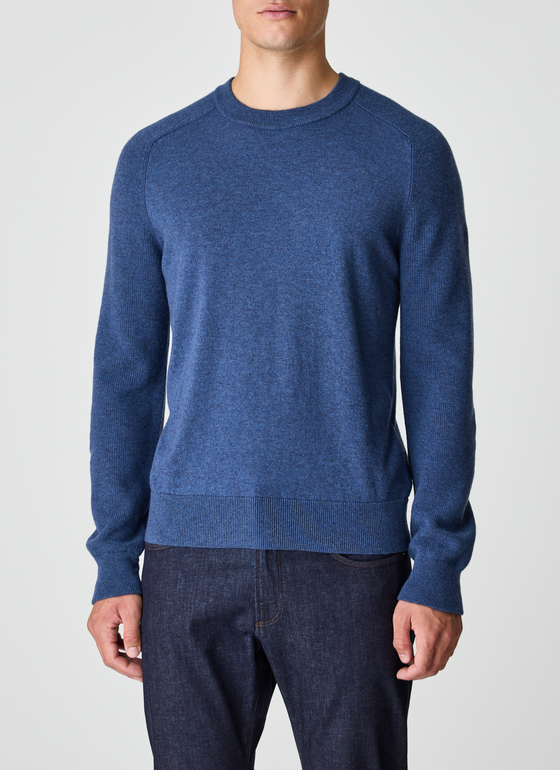 Pullover Rundhals 1/1 Arm Deep Sea Frontansicht