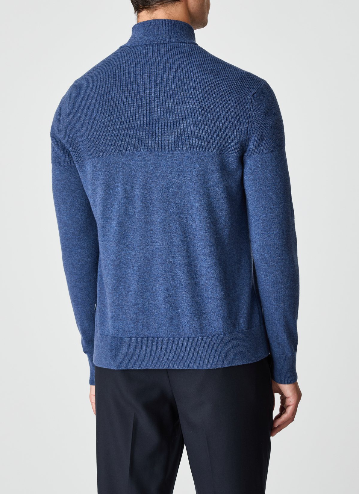 Pullover Troyer 1/1 Arm, Deep Sea Rückansicht
