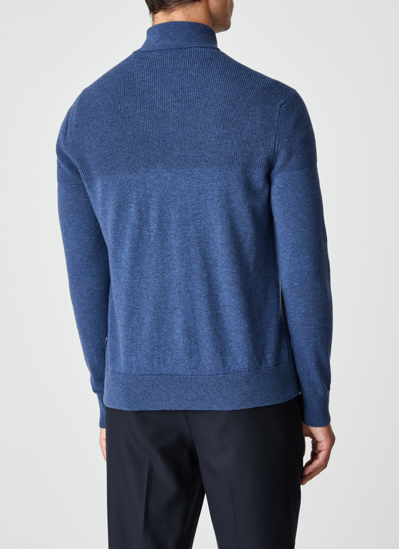 Pullover Troyer 1/1 Arm Deep Sea Frontansicht