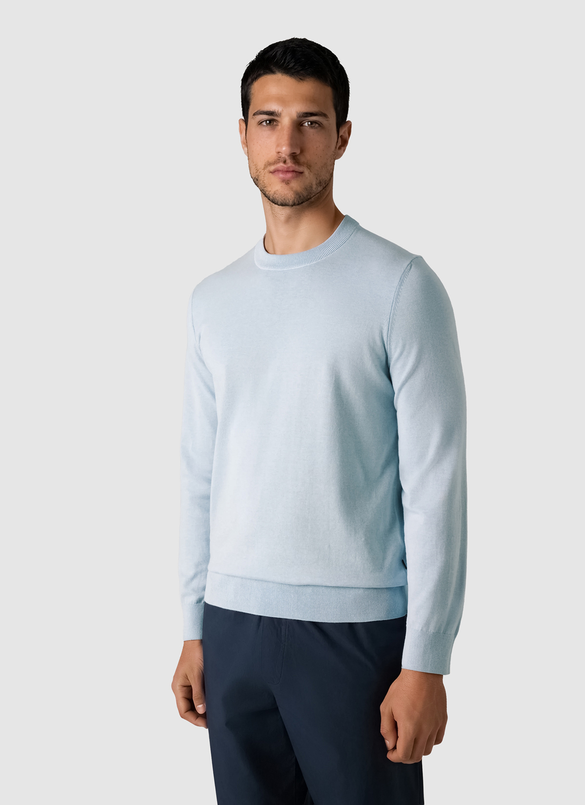 Pullover Rundhals 1/1 Arm, Blue Sky Detailansicht 2