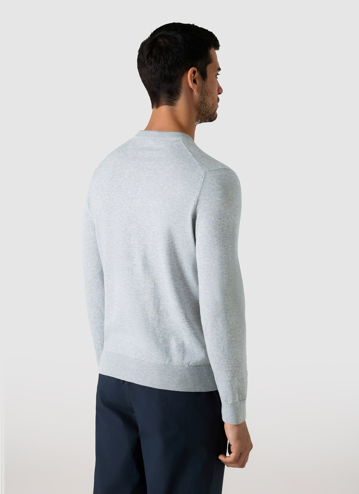 Pullover Rundhals 1/1 Arm, Clear Silver Rückansicht