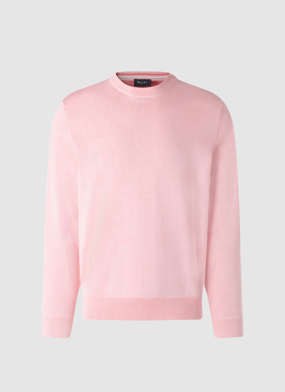 Pullover Rundhals 1/1 Arm Shiny Flamingo Frontansicht