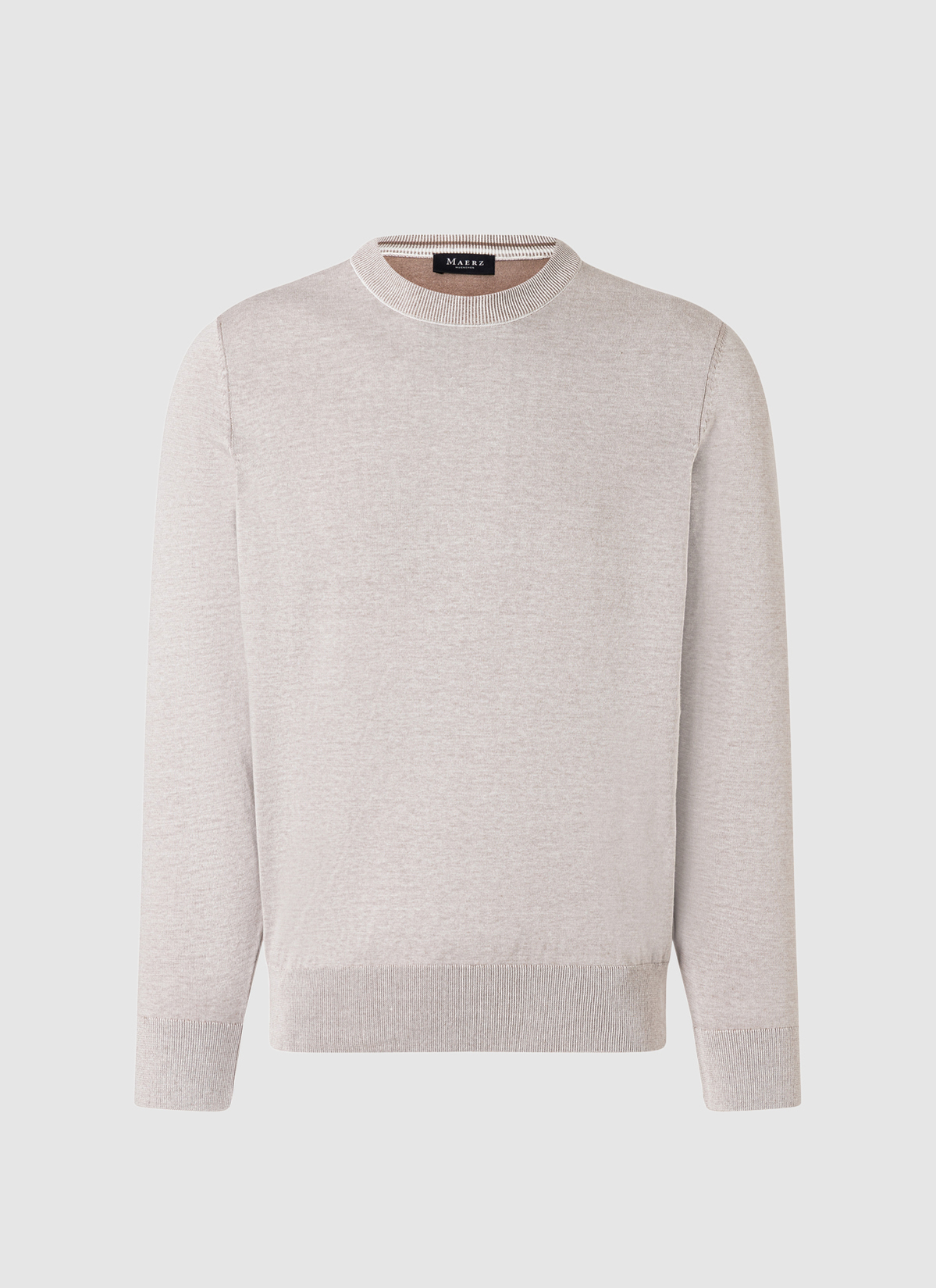 Pullover Rundhals 1/1 Arm, Frappuccino Frontansicht