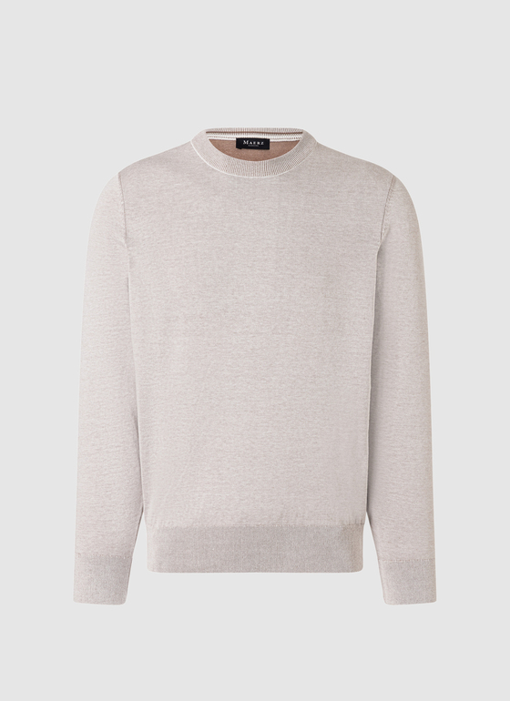 Pullover Rundhals 1/1 Arm Frappuccino Frontansicht