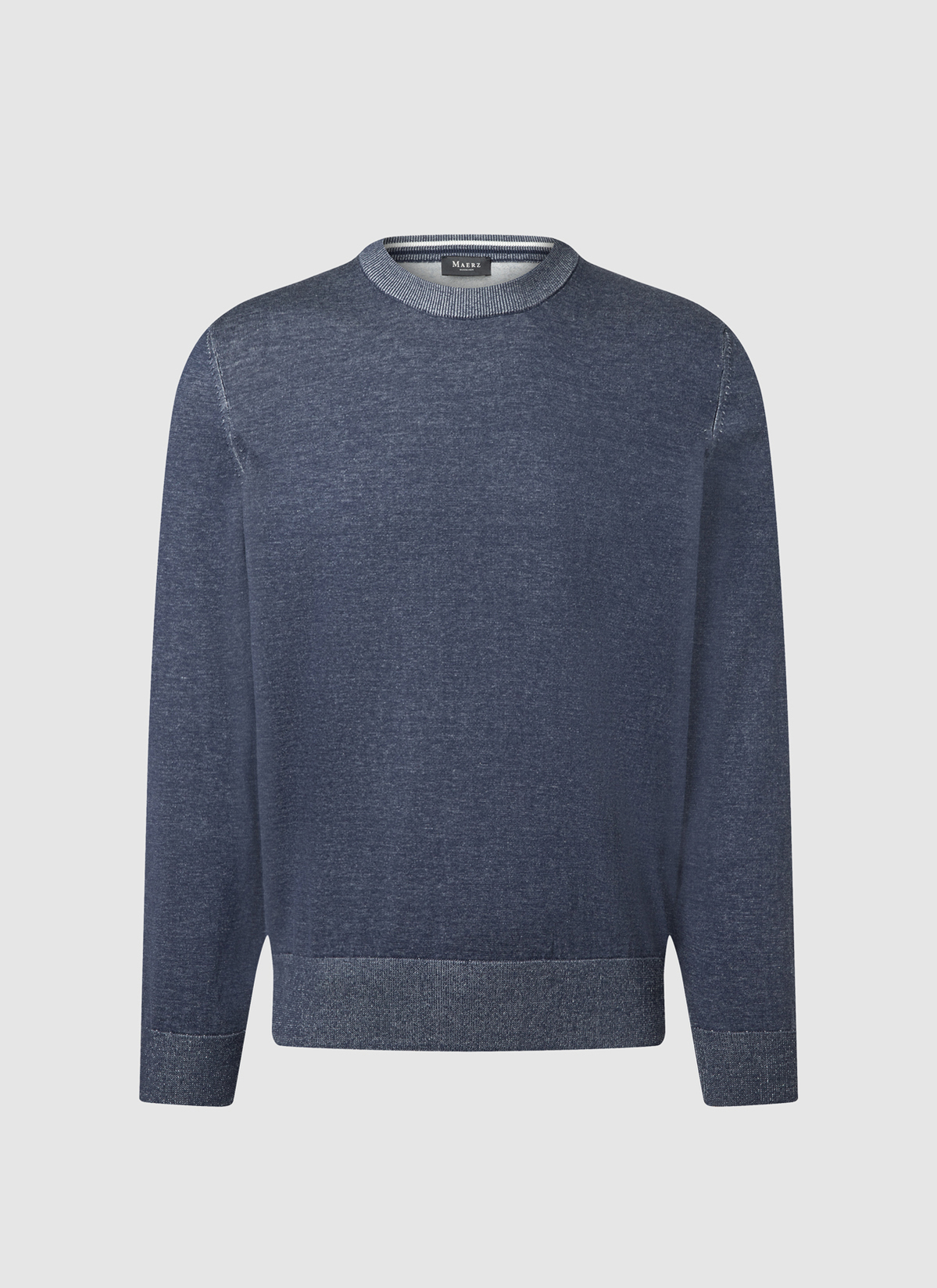 Pullover Rundhals 1/1 Arm, Dawn Blue Frontansicht