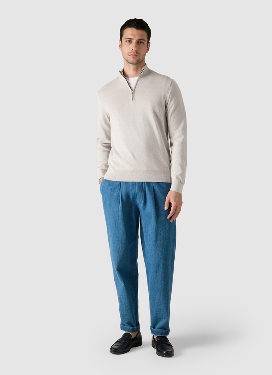 Pullover Troyer 1/1 Arm Frappuccino Frontansicht