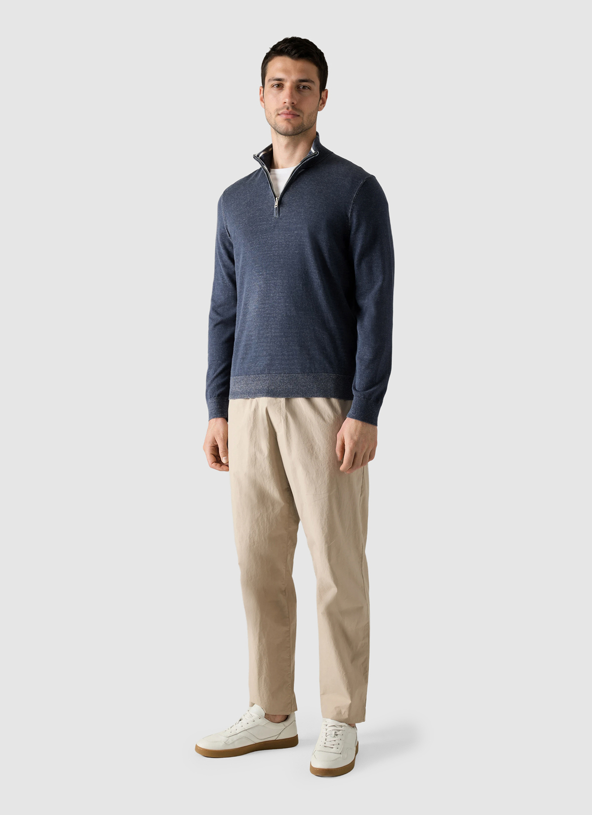 Pullover Troyer 1/1 Arm, Dawn Blue Detailansicht 2