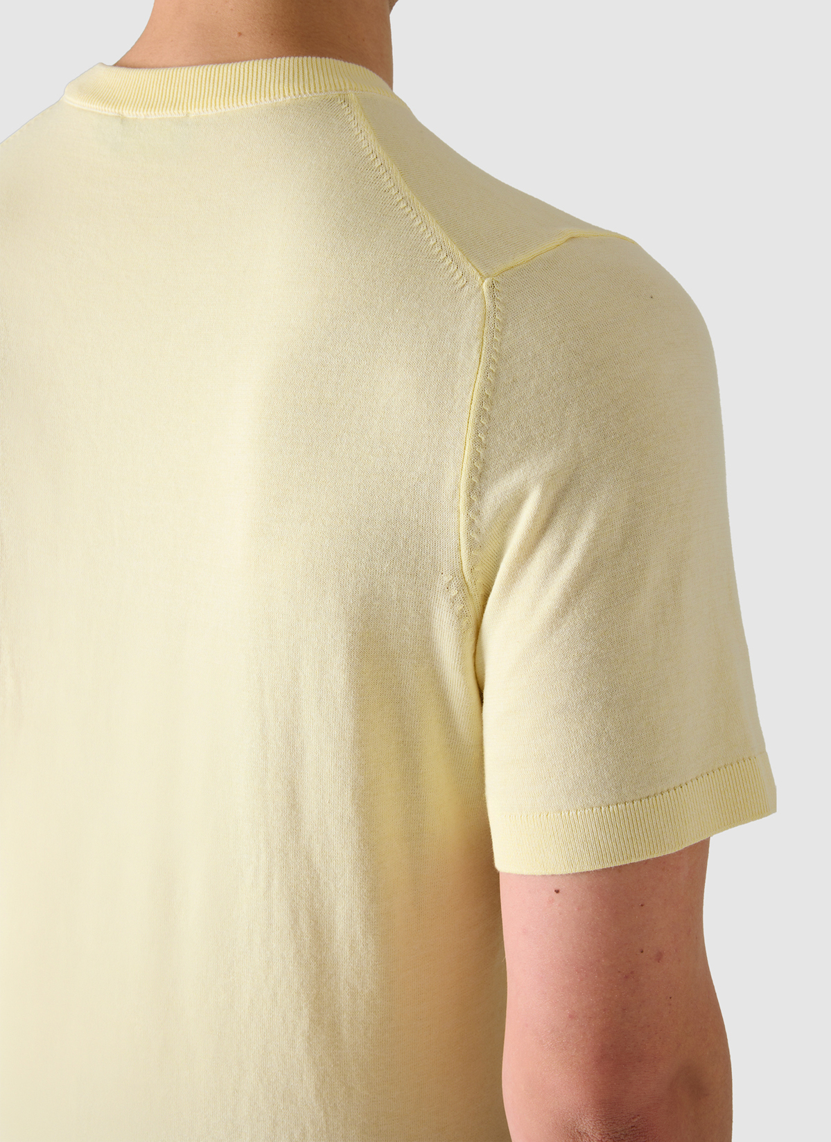 Pullover Rundhals 1/2 Arm, Light Yellow Detailansicht 1