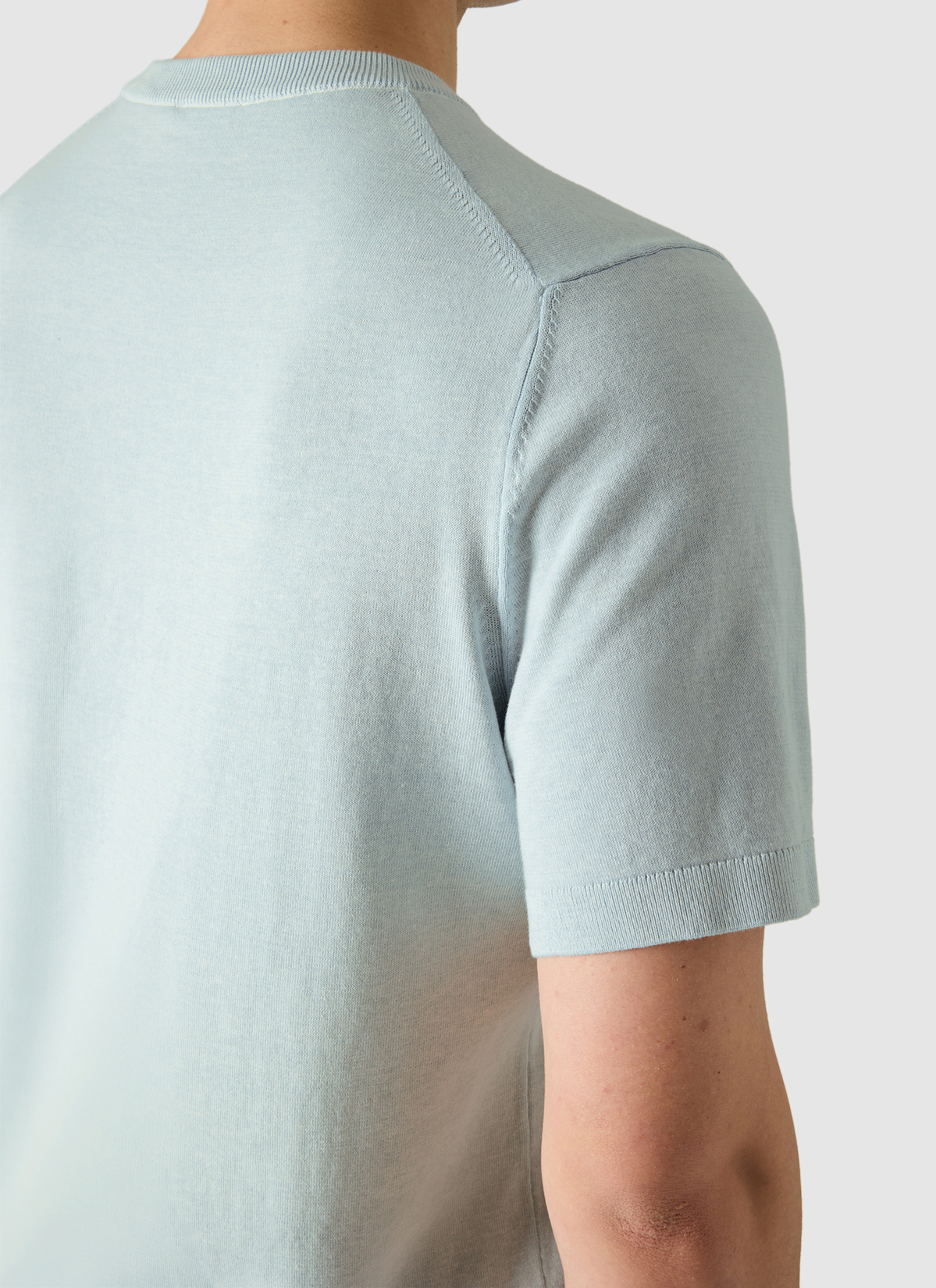 Pullover Rundhals 1/2 Arm, Bright Aqua Detailansicht 1