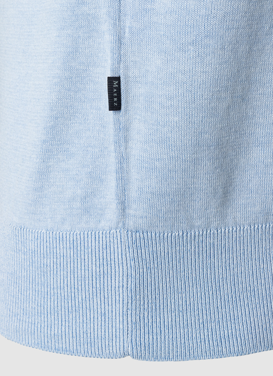 Pullover Rundhals 1/2 Arm Blue Sky Frontansicht