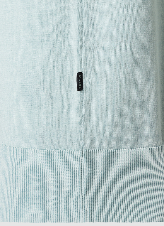 Pullover Rundhals 1/2 Arm Bright Aqua Frontansicht