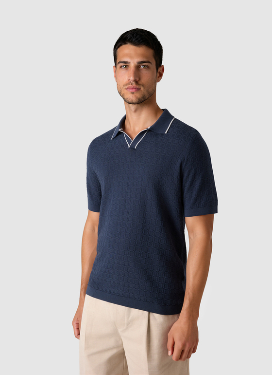 Poloshirt Dawn Blue Frontansicht