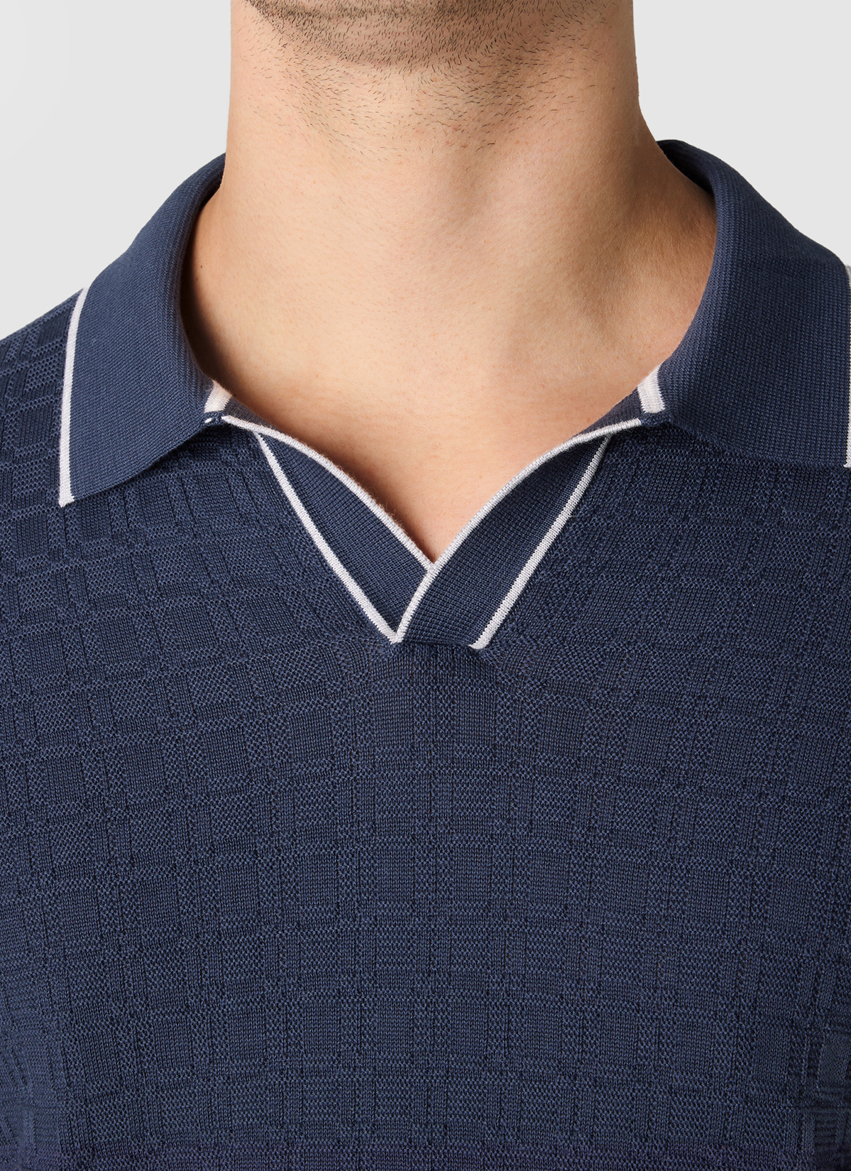 Poloshirt, Dawn Blue Detailansicht 1