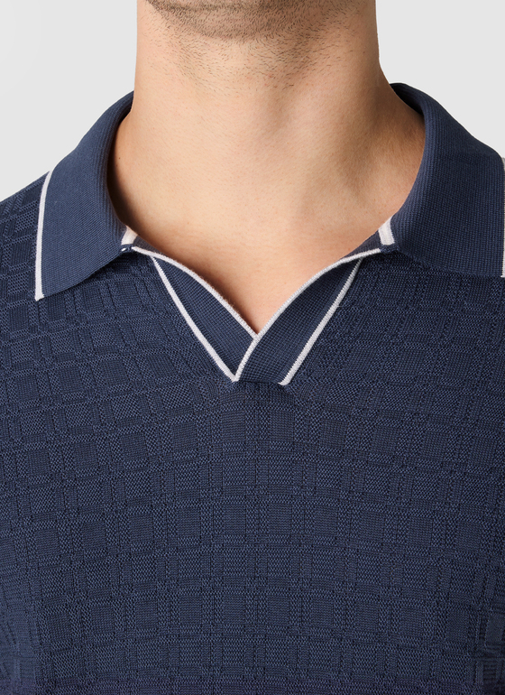 Poloshirt Dawn Blue Frontansicht