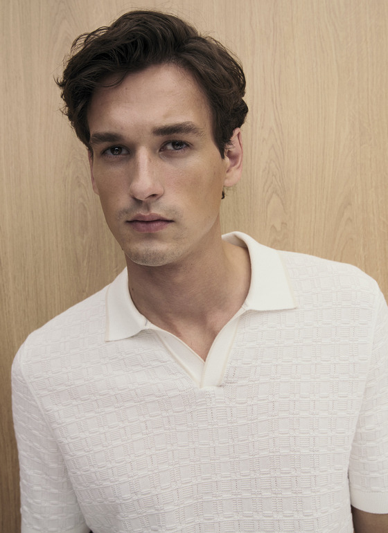 Poloshirt Off White Frontansicht