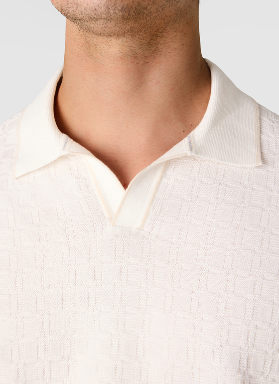 Poloshirt Off White Frontansicht