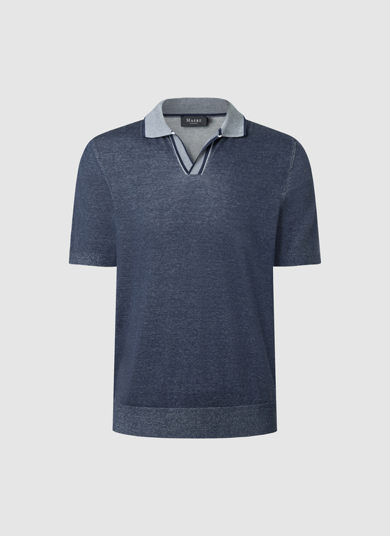 Poloshirt Dawn Blue Frontansicht
