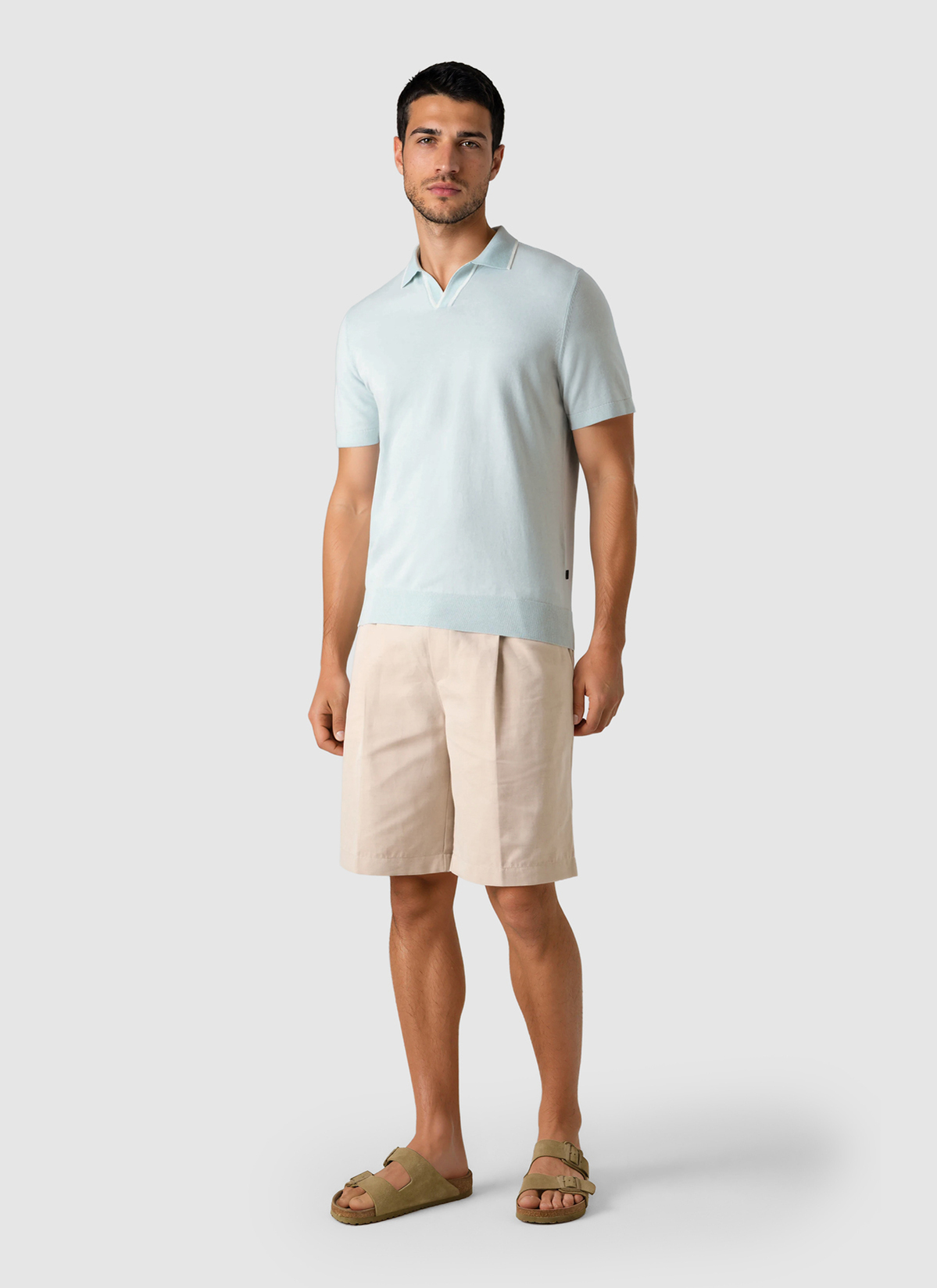 Poloshirt, Bright Aqua Detailansicht 2