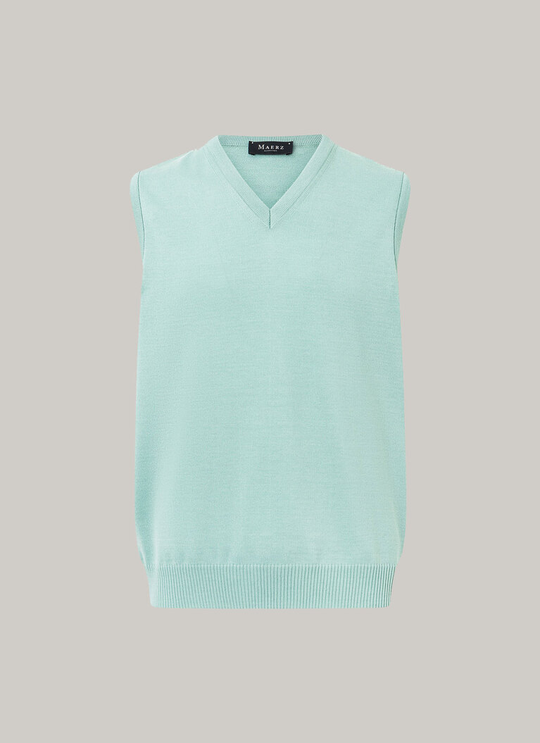 Classic Line: Pullunder, Faded Mint Frontansicht
