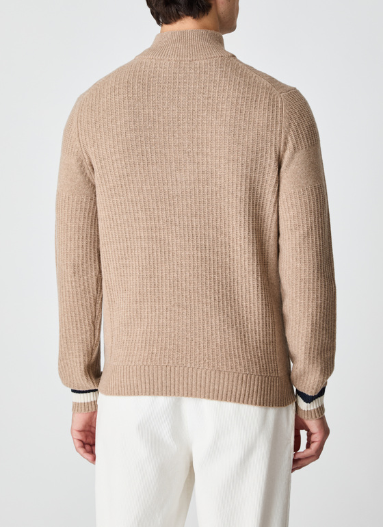 Pullover Troyer 1/1 Arm Hazelnut Frontansicht