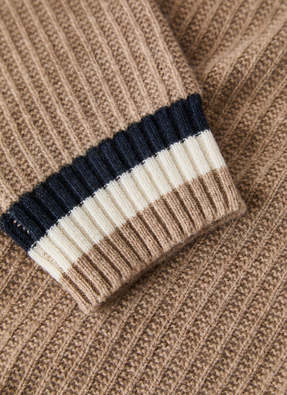 Pullover Troyer 1/1 Arm Hazelnut Frontansicht