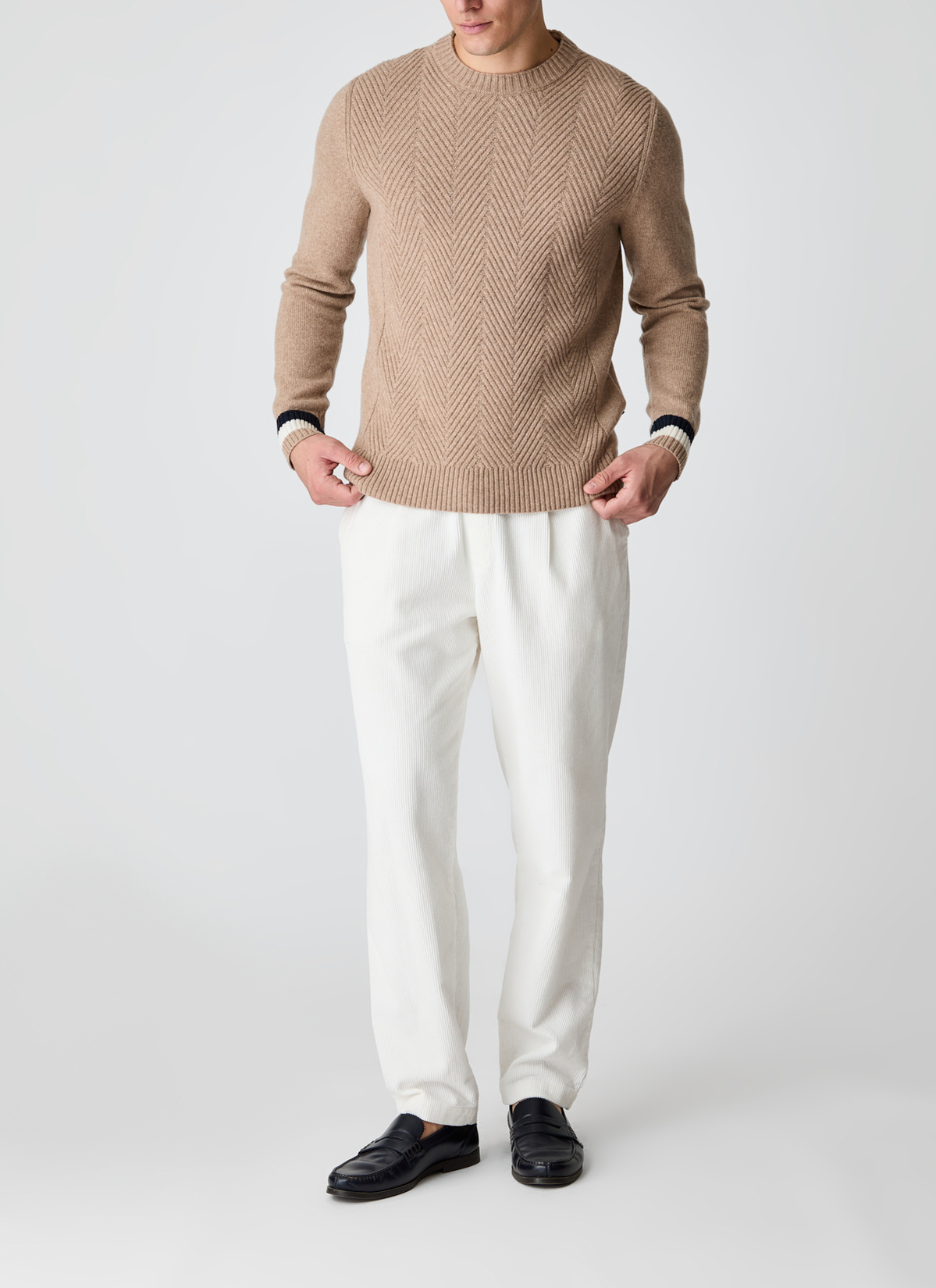 Pullover Rundhals 1/1 Arm, Hazelnut Detailansicht 1