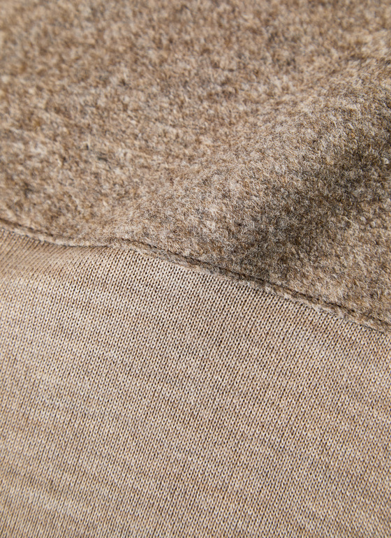 Pullover Troyer 1/1 Arm Iced Latte Frontansicht