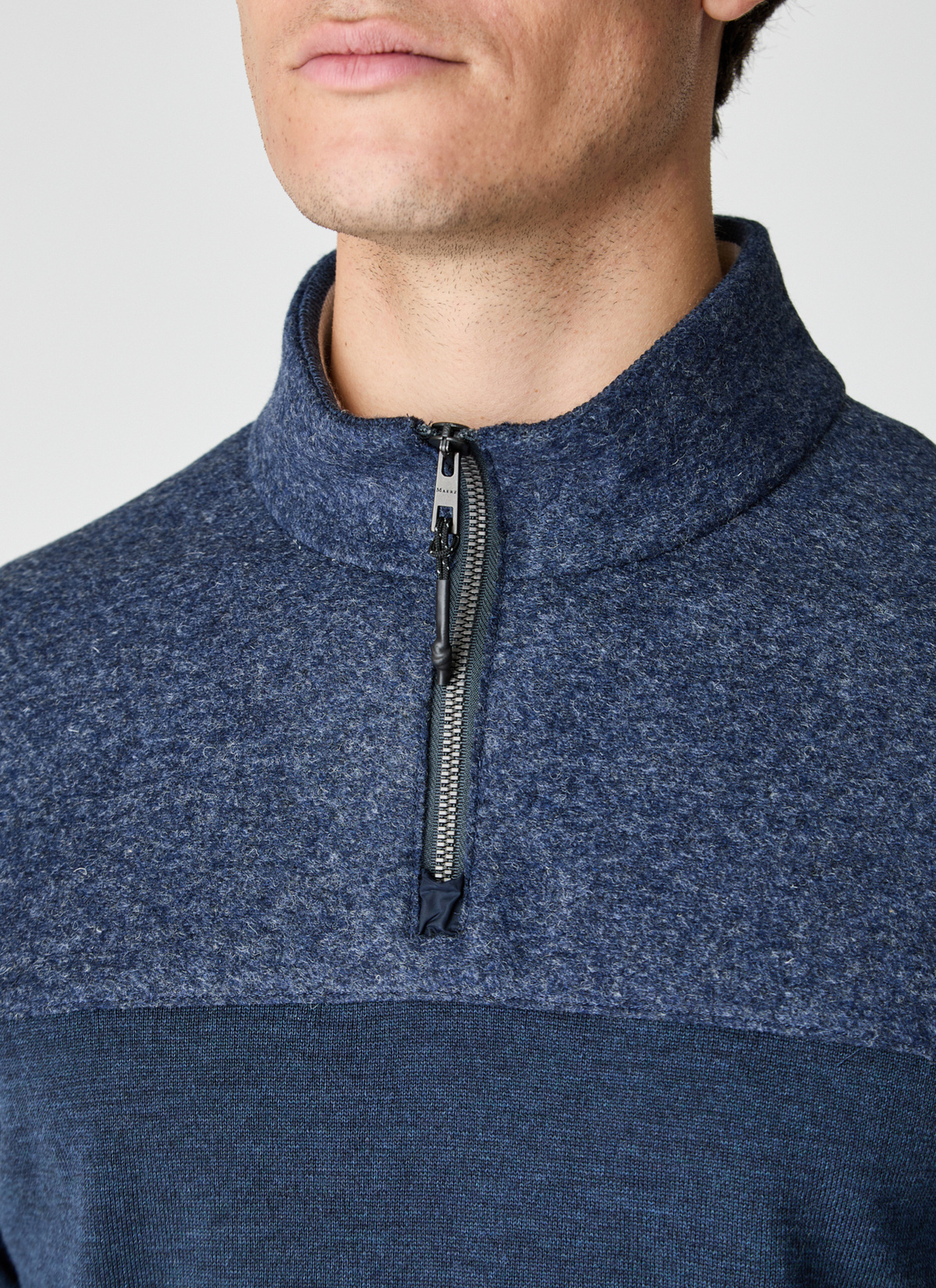 Pullover Troyer 1/1 Arm, Nightfall Blue Detailansicht 2