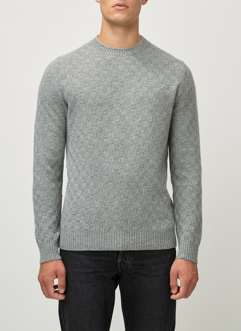 Pullover Rundhals 1/1 Arm, Mercury Grey Detailansicht 1