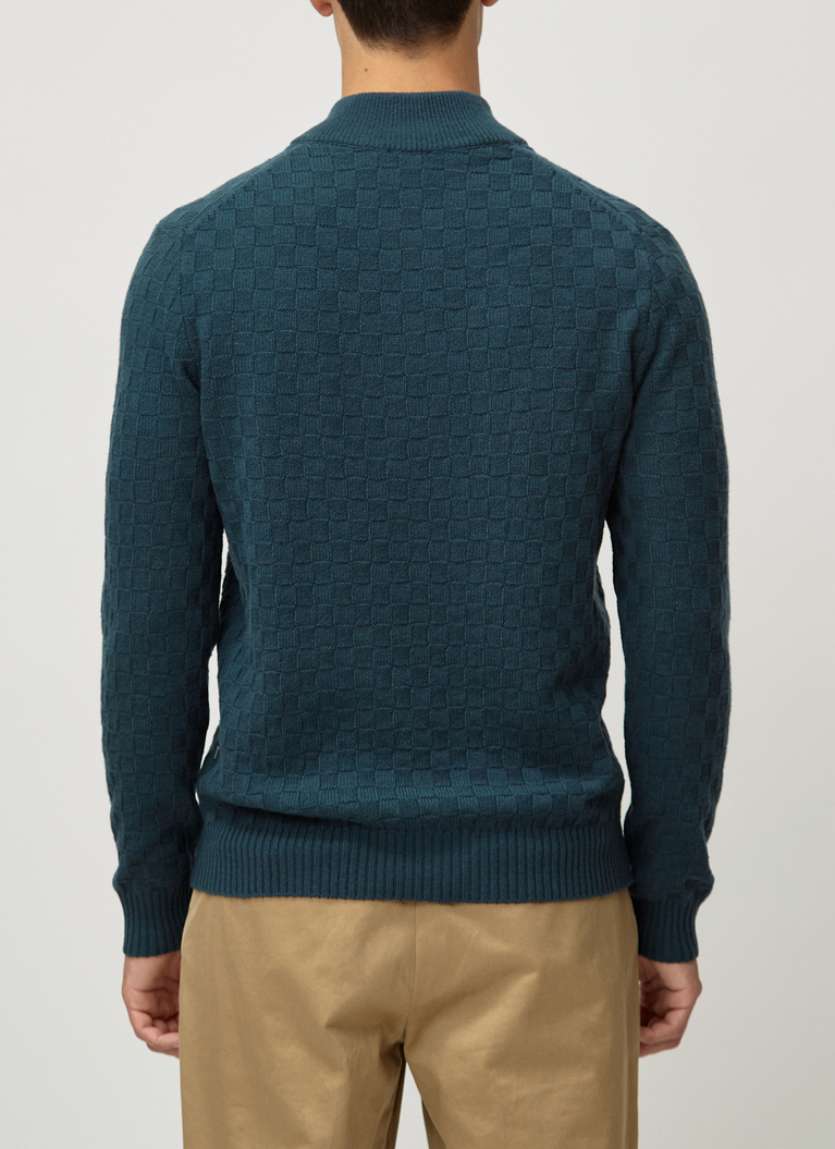 Pullover Troyer 1/1 Arm, Forest Rückansicht