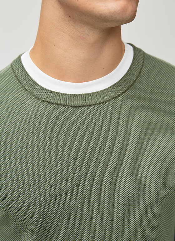 Pullover Rundhals 1/1 Arm Ivy Green Frontansicht