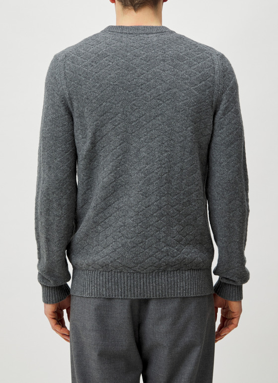 Pullover Rundhals 1/1 Arm Grey Rock Frontansicht