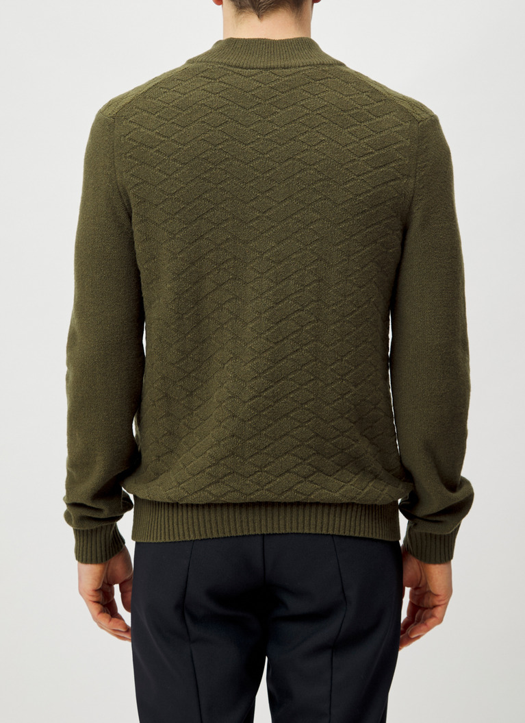 Pullover Troyer 1/1 Arm, Earthy Green Rückansicht