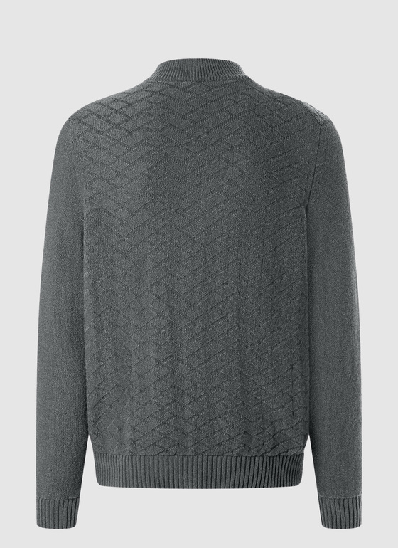 Pullover Troyer 1/1 Arm Grey Rock Frontansicht